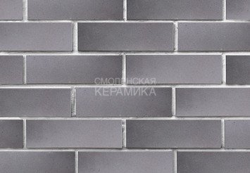 Клинкер фасадный ЛСР «Харстад» серый с серебром гладкий