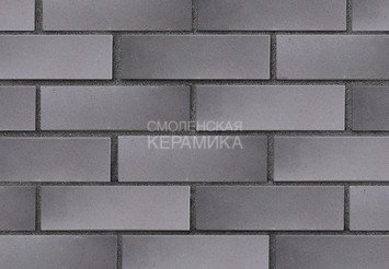 Клинкер фасадный ЛСР «Харстад» серый с серебром гладкий