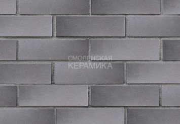 Клинкер фасадный ЛСР «Харстад» серый с серебром гладкий