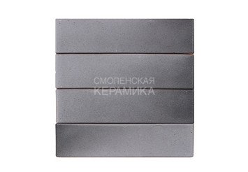 Клинкер фасадный ЛСР «Харстад» серый с серебром гладкий
