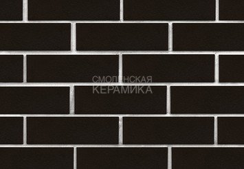 Клинкер фасадный ЛСР «Рейкьявик» черный гладкий глянцевый