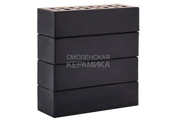 Клинкер фасадный ЛСР «Рейкьявик» черный гладкий матовый