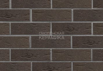 Клинкер фасадный ЛСР Возрождение «Лиссабон» темно-красный с черным песком винтаж