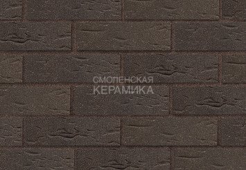 Клинкер фасадный ЛСР Возрождение «Лиссабон» темно-красный с черным песком винтаж