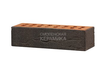 Клинкер фасадный ЛСР Возрождение «Лиссабон» темно-красный с черным песком винтаж