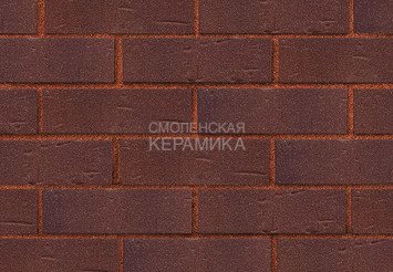 Клинкер фасадный ЛСР Возрождение «Порту» темно-красный с бордовым песком винтаж