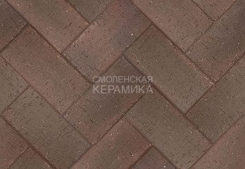 Клинкер тротуарный ЛСР «ГЛАЗГО» тёмно-красный флэш