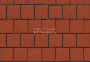 Клинкер тротуарный ЛСР «ЛОНДОН» квадро (под распил) красный