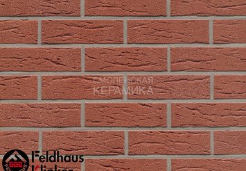 Клинкерный кирпич Feldhaus Klinker K435NF carmesi mana