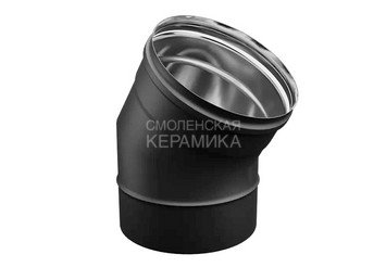 Колено угол 135° (430/0,8 мм / эмаль /600° черная) Ф150 BLACKSIDE