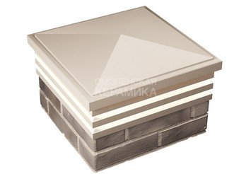 Колпак с подсветкой Zking Bona 385 х 385 с посадкой на 1,5 кирпича бежевый