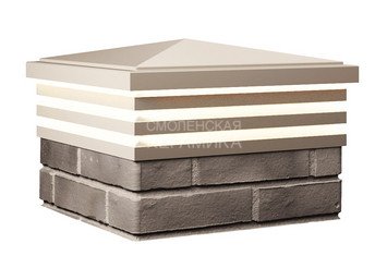Колпак с подсветкой Zking Bona 385 х 385 с посадкой на 1,5 кирпича бежевый