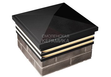 Колпак с подсветкой Zking Bona 385 х 385 с посадкой на 1,5 кирпича черный