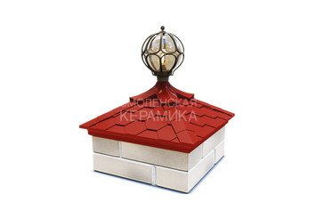 Колпак с посадкой на 1,5 кирпича под фонарь Zking Everest красный