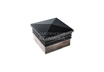 Колпак Zking Bona 385 х 385 с посадкой на 1,5 кирпича черный