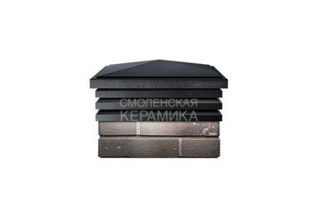 Колпак Zking Bona 385 х 385 с посадкой на 1,5 кирпича черный
