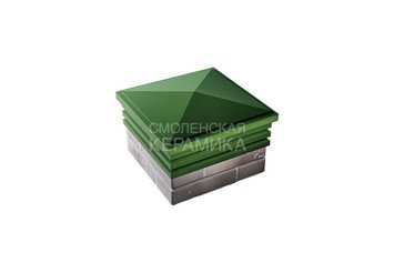 Колпак Zking Bona 385 х 385 с посадкой на 1,5 кирпича зеленый