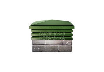 Колпак Zking Bona 385 х 385 с посадкой на 1,5 кирпича зеленый