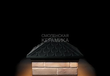 Колпак Zking Elbrus 385х385 с подсветкой на 1,5 кирпича черный