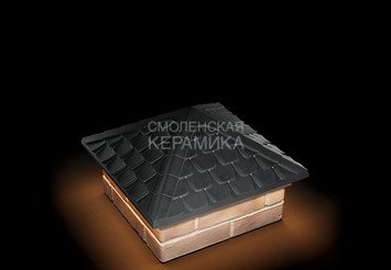 Колпак Zking Elbrus 385х385 с подсветкой на 1,5 кирпича серый
