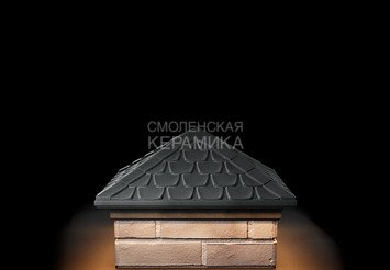 Колпак Zking Elbrus 385х385 с подсветкой на 1,5 кирпича серый