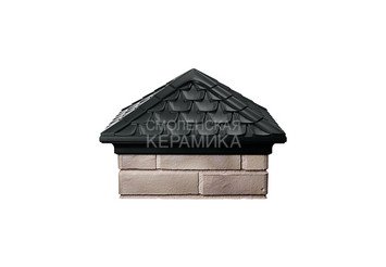Колпак Zking Elbrus 385х385 с посадкой на 1,5 кирпича черный