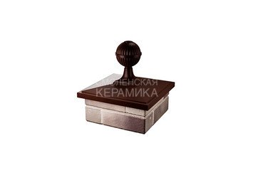 Колпак Zking Elbrus 385х385 с посадкой на 1,5 кирпича коричневый