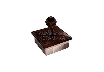 Колпак Zking Elbrus 385х385 с посадкой на 1,5 кирпича коричневый