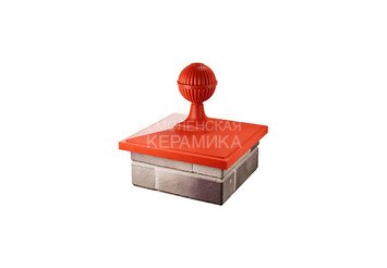 Колпак Zking Elbrus 385х385 с посадкой на 1,5 кирпича красный