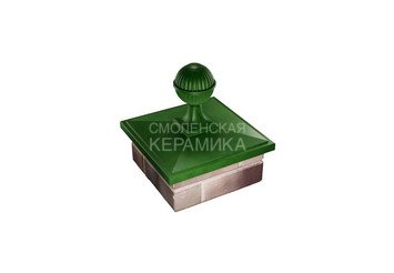 Колпак Zking Elbrus 385х385 с посадкой на 1,5 кирпича зеленый