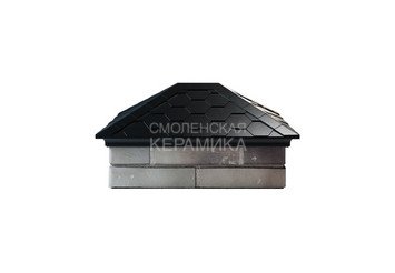 Колпак Zking Everest 520 х 390 с посадкой на 2x1,5 кирпича черный