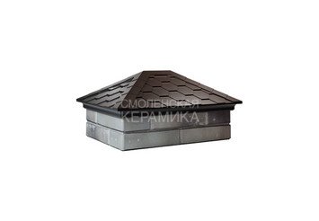 Колпак Zking Everest 520 х 390 с посадкой на 2x1,5 кирпича коричневый