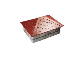 Колпак Zking Everest 520 х 390 с посадкой на 2x1,5 кирпича красный
