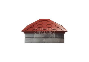 Колпак Zking Everest 520 х 390 с посадкой на 2x1,5 кирпича красный