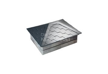Колпак Zking Everest 520 х 390 с посадкой на 2x1,5 кирпича серый