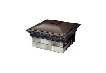 Колпак Zking Monblan 355x355 с посадкой на 1,5 кирпича (0,7нф) коричневый