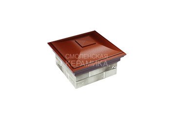 Колпак Zking Monblan 355x355 с посадкой на 1,5 кирпича (0,7нф) красный