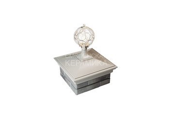 Колпак Zking Monblan 385 x 385 на 1,5 кирпича под фонарь бежевый