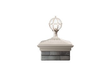 Колпак Zking Monblan 385 x 385 на 1,5 кирпича под фонарь бежевый