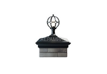 Колпак Zking Monblan 385 x 385 на 1,5 кирпича под фонарь черный