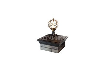Колпак Zking Monblan 385 x 385 на 1,5 кирпича под фонарь коричневый
