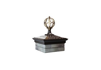 Колпак Zking Monblan 385 x 385 на 1,5 кирпича под фонарь коричневый