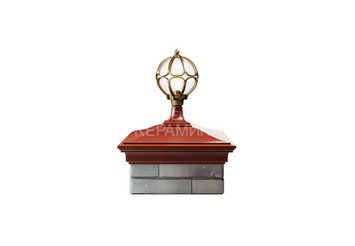 Колпак Zking Monblan 385 x 385 на 1,5 кирпича под фонарь красный