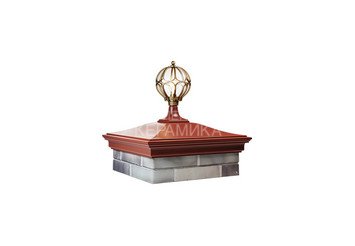 Колпак Zking Monblan 520 х 520 на 2 кирпича под фонарь красный