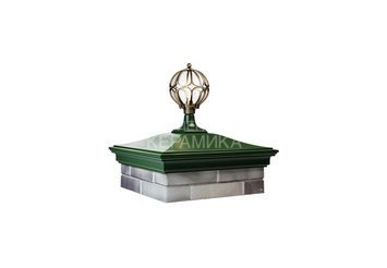 Колпак Zking Monblan 520 х 520 на 2 кирпича под фонарь зеленый