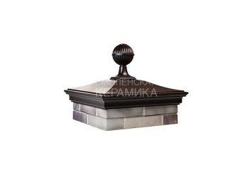 Колпак Zking Monblan 520 х 520 на 2 кирпича с шаром коричневый