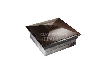 Колпак Zking Monblan 520 х 520 с посадкой на 2 кирпича коричневый