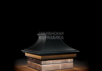 Колпак Zking Monblan Premium 385х385 с подсветкой на 1,5 кирпича черный