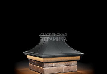 Колпак Zking Monblan Premium 385х385 с подсветкой на 1,5 кирпича серый