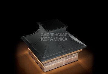 Колпак Zking Monblan Premium 385х385 с подсветкой на 1,5 кирпича серый